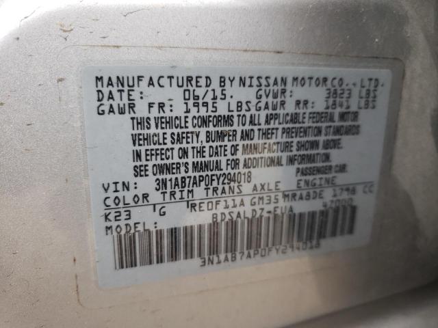 Photo 9 VIN: 3N1AB7AP0FY294018 - NISSAN SENTRA S 