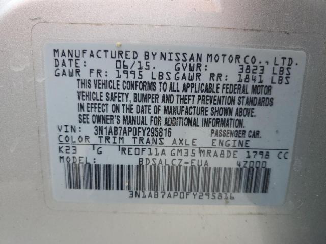 Photo 11 VIN: 3N1AB7AP0FY295816 - NISSAN SENTRA 