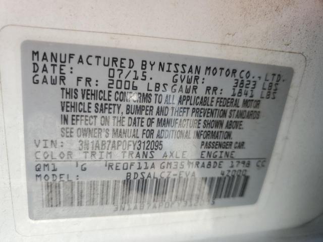 Photo 9 VIN: 3N1AB7AP0FY312095 - NISSAN SENTRA 