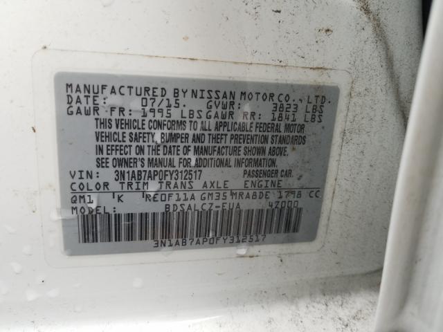 Photo 9 VIN: 3N1AB7AP0FY312517 - NISSAN SENTRA S 