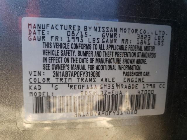 Photo 11 VIN: 3N1AB7AP0FY319080 - NISSAN SENTRA 