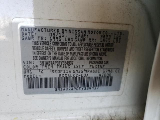 Photo 11 VIN: 3N1AB7AP0FY334937 - NISSAN SENTRA S 