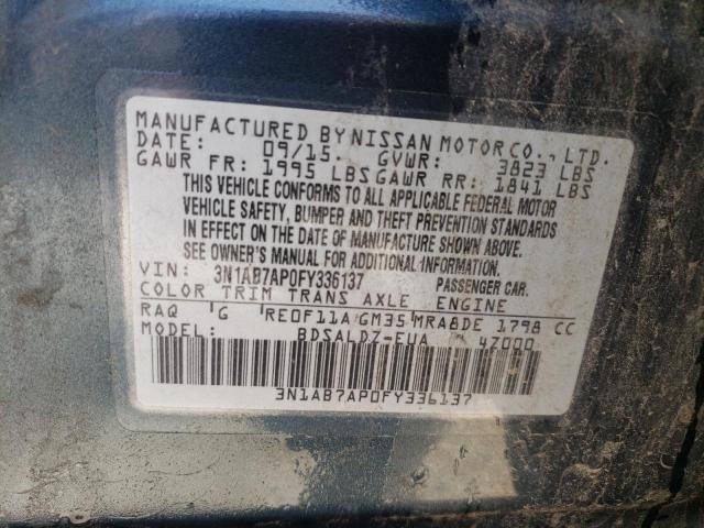 Photo 11 VIN: 3N1AB7AP0FY336137 - NISSAN SENTRA S 