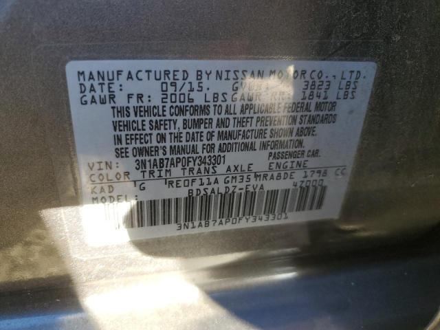 Photo 12 VIN: 3N1AB7AP0FY343301 - NISSAN SENTRA S 