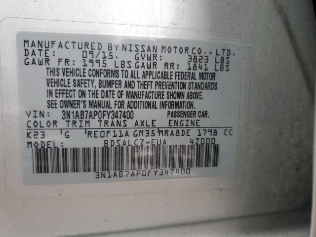 Photo 12 VIN: 3N1AB7AP0FY347400 - NISSAN SENTRA S 