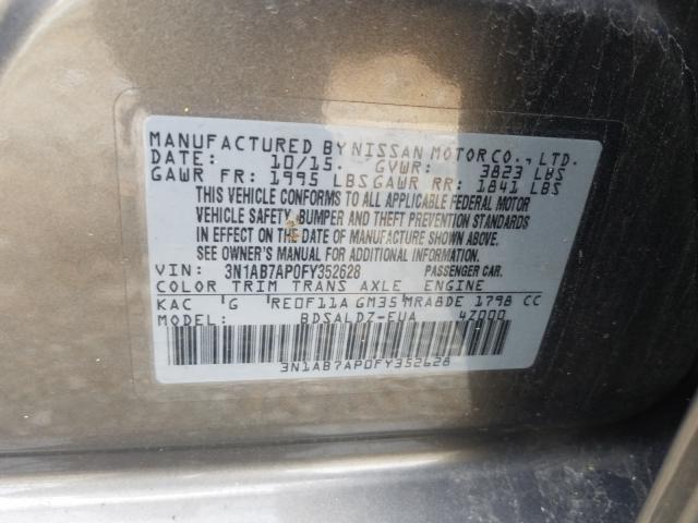 Photo 9 VIN: 3N1AB7AP0FY352628 - NISSAN SENTRA S 