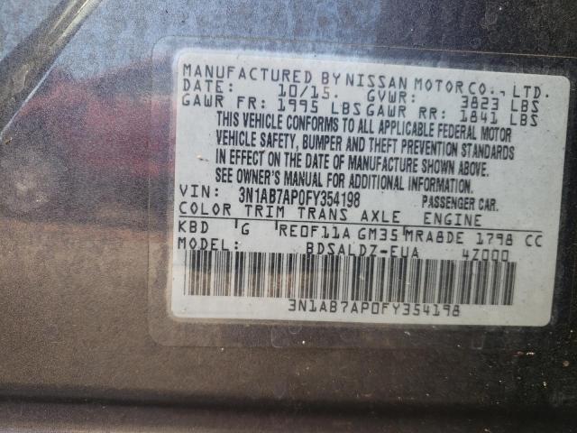 Photo 11 VIN: 3N1AB7AP0FY354198 - NISSAN SENTRA 