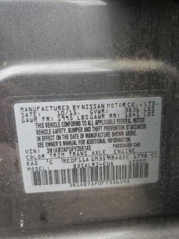 Photo 12 VIN: 3N1AB7AP0FY356145 - NISSAN SENTRA 