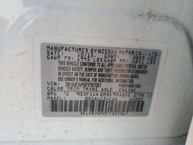 Photo 11 VIN: 3N1AB7AP0FY357067 - NISSAN SENTRA 