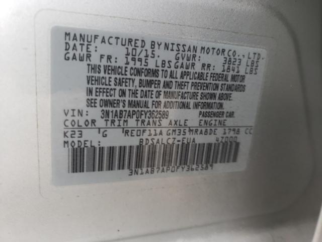 Photo 9 VIN: 3N1AB7AP0FY362589 - NISSAN SENTRA S 