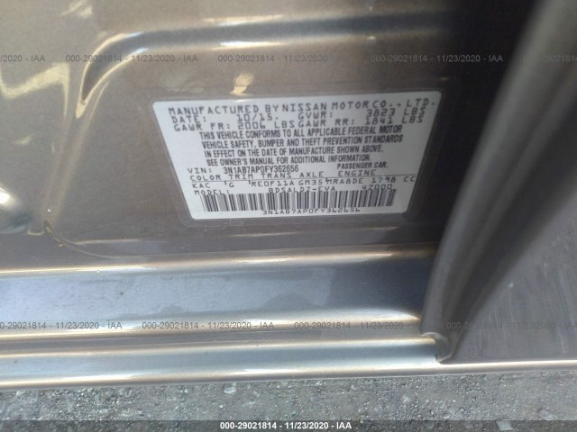 Photo 8 VIN: 3N1AB7AP0FY362656 - NISSAN SENTRA 