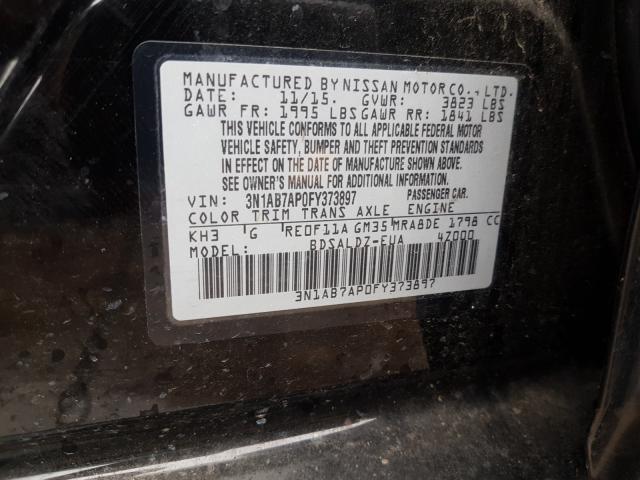 Photo 9 VIN: 3N1AB7AP0FY373897 - NISSAN SENTRA S 