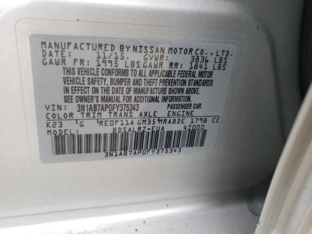 Photo 11 VIN: 3N1AB7AP0FY375343 - NISSAN SENTRA S 