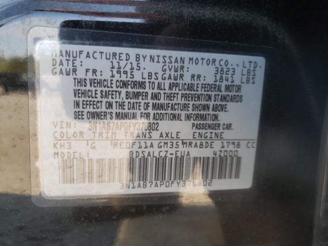 Photo 9 VIN: 3N1AB7AP0FY376802 - NISSAN SENTRA S 