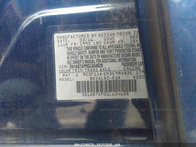 Photo 8 VIN: 3N1AB7AP0GL654628 - NISSAN SENTRA 