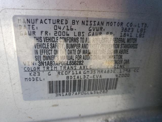 Photo 11 VIN: 3N1AB7AP0GL656282 - NISSAN SENTRA S 