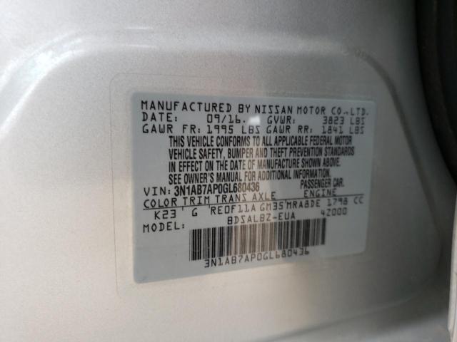 Photo 9 VIN: 3N1AB7AP0GL680436 - NISSAN SENTRA S 