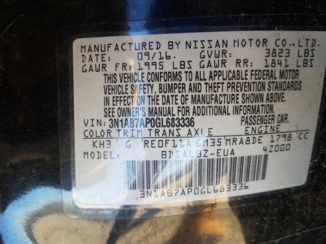 Photo 9 VIN: 3N1AB7AP0GL683336 - NISSAN SENTRA S 