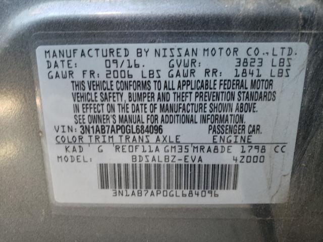 Photo 9 VIN: 3N1AB7AP0GL684096 - NISSAN SENTRA S 