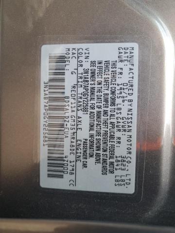 Photo 11 VIN: 3N1AB7AP0GY225881 - NISSAN SENTRA S 