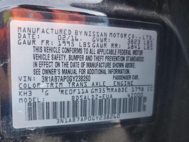 Photo 11 VIN: 3N1AB7AP0GY238260 - NISSAN SENTRA S 