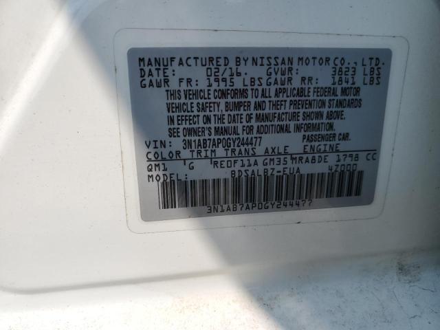 Photo 11 VIN: 3N1AB7AP0GY244477 - NISSAN SENTRA S 