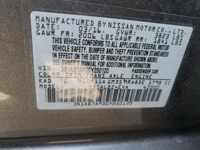 Photo 11 VIN: 3N1AB7AP0GY250120 - NISSAN SENTRA S 