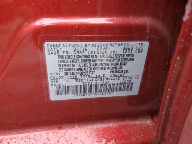 Photo 11 VIN: 3N1AB7AP0GY261747 - NISSAN SENTRA 