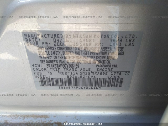 Photo 8 VIN: 3N1AB7AP0GY266169 - NISSAN SENTRA 