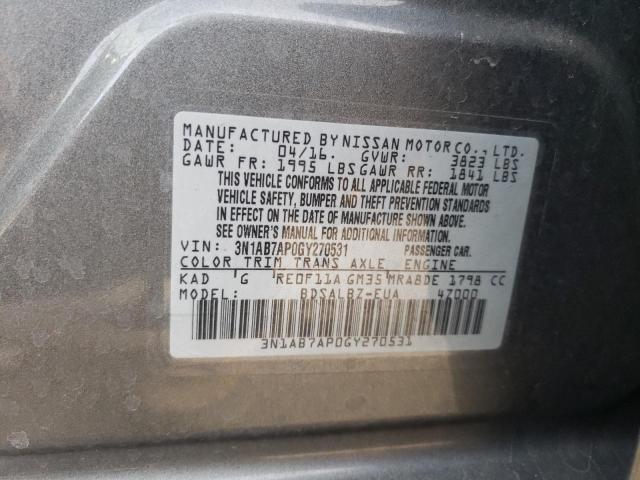 Photo 12 VIN: 3N1AB7AP0GY270531 - NISSAN SENTRA 