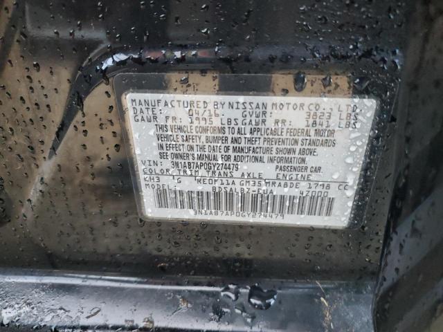 Photo 9 VIN: 3N1AB7AP0GY274479 - NISSAN SENTRA S 