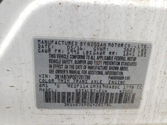 Photo 9 VIN: 3N1AB7AP0GY281786 - NISSAN SENTRA S 