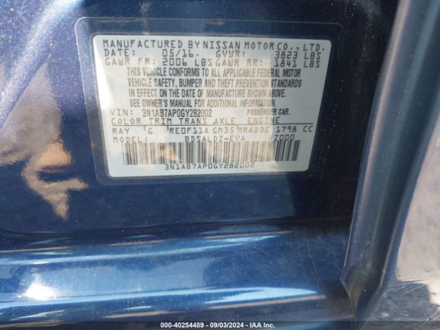 Photo 8 VIN: 3N1AB7AP0GY282002 - NISSAN SENTRA 