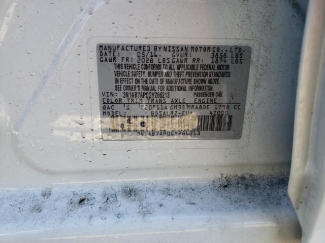 Photo 9 VIN: 3N1AB7AP0GY286213 - NISSAN SENTRA 