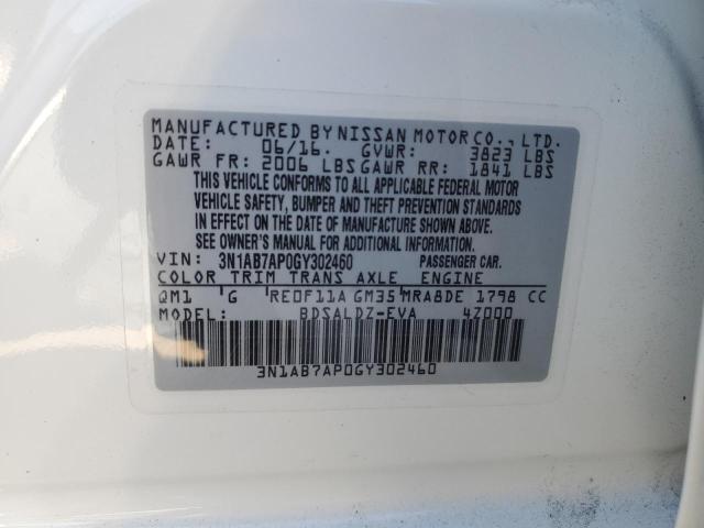 Photo 12 VIN: 3N1AB7AP0GY302460 - NISSAN SENTRA S 