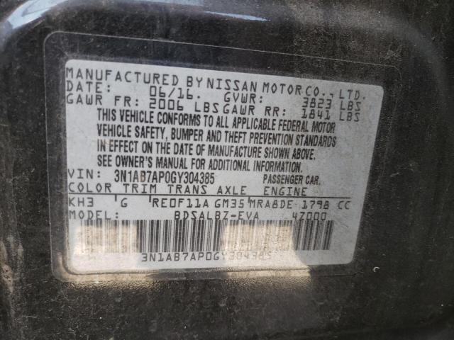 Photo 9 VIN: 3N1AB7AP0GY304385 - NISSAN SENTRA S 