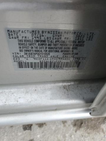 Photo 11 VIN: 3N1AB7AP0GY310526 - NISSAN SENTRA S 