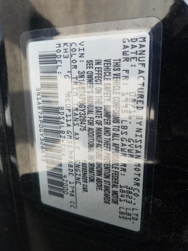 Photo 9 VIN: 3N1AB7AP0GY328475 - NISSAN SENTRA 