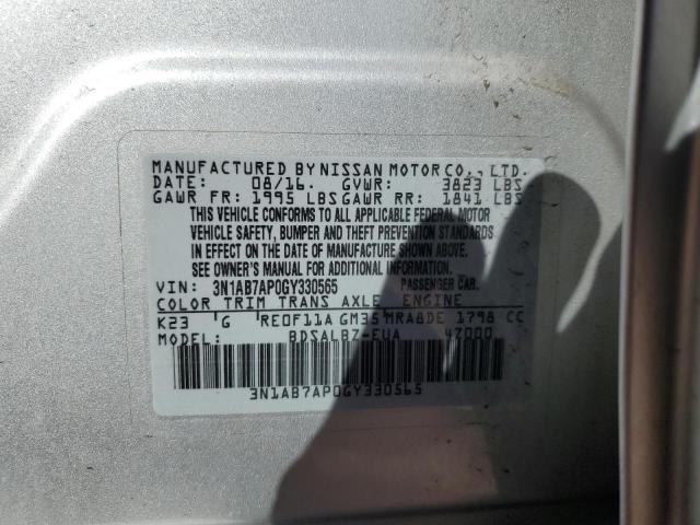 Photo 11 VIN: 3N1AB7AP0GY330565 - NISSAN SENTRA S 