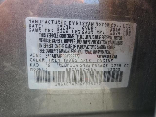 Photo 11 VIN: 3N1AB7AP0GY338777 - NISSAN SENTRA S 