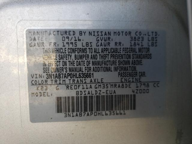 Photo 9 VIN: 3N1AB7AP0HL635661 - NISSAN SENTRA S 