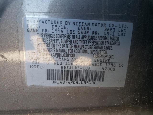 Photo 9 VIN: 3N1AB7AP0HL639130 - NISSAN SENTRA S 