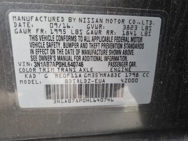 Photo 11 VIN: 3N1AB7AP0HL640746 - NISSAN SENTRA S 