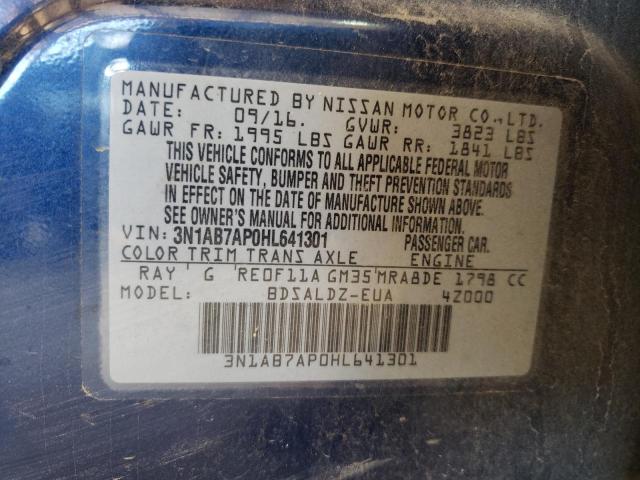 Photo 9 VIN: 3N1AB7AP0HL641301 - NISSAN SENTRA S 