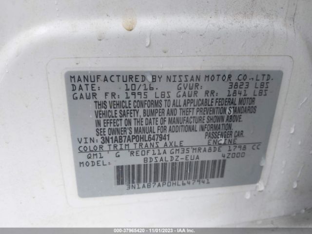 Photo 8 VIN: 3N1AB7AP0HL647941 - NISSAN SENTRA 