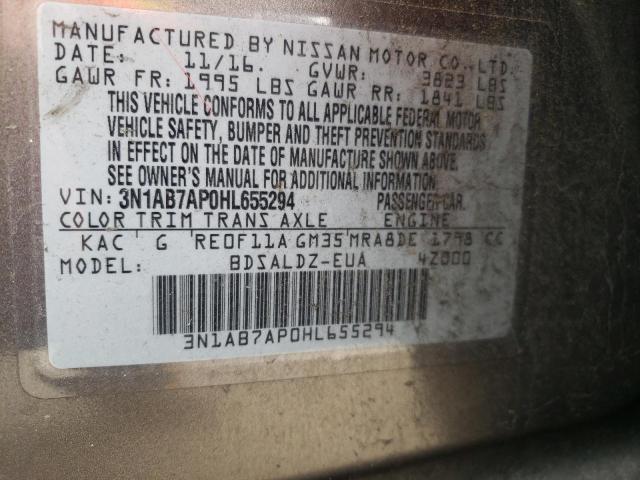 Photo 9 VIN: 3N1AB7AP0HL655294 - NISSAN SENTRA S 