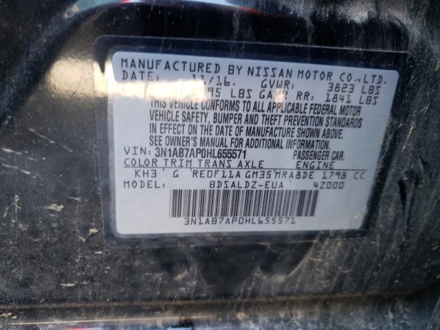 Photo 9 VIN: 3N1AB7AP0HL655571 - NISSAN SENTRA S 