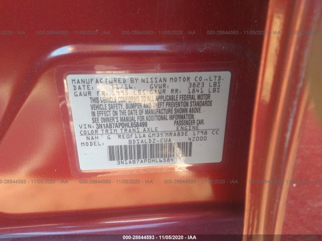 Photo 8 VIN: 3N1AB7AP0HL658499 - NISSAN SENTRA 