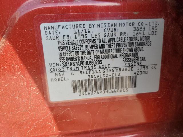 Photo 12 VIN: 3N1AB7AP0HL660205 - NISSAN SENTRA S 