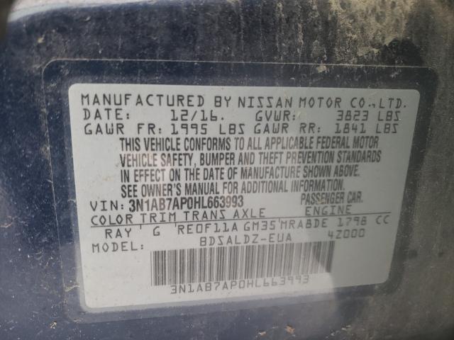 Photo 9 VIN: 3N1AB7AP0HL663993 - NISSAN SENTRA S 